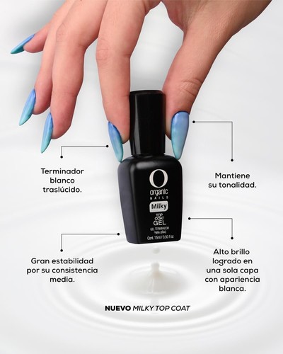 Gel milky top coat - gel,